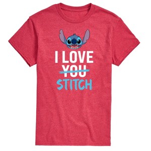 Men's - Lilo and Stitch - I Love Stitch Short Sleeve Graphic T-Shirt - 1 of 4