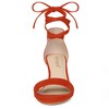 Allegra K Women's Kitten Heel Open Top Lace-Up Sandals - 2 of 4
