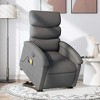 vidaXL Dark Gray Fabric Massage Power Lift Recliner Chair with Manual Tilt - Elderly Stand Up Armchair, Vibrational Massage, Comfort Padding - 2 of 4