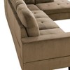 Brown Fabric Sectional Sofa with Chaise Lounge & Storage Ottoman �C Modern Comfort & Style - 4 of 4