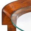 2pc Dayton Round Coffee and End Table Set Walnut - Lifestorey: Tempered Glass, Rubberwood Frame - 4 of 4