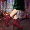 Allegra K Women's Platform Side Zippers Buckle Decor Chunky Heel Ankle Boots - 2 of 4