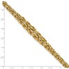 Black Bow Jewelry 10mm 14K Yellow Gold Graduated Byzantine Chain Bracelet, 7.25 Inch - 4 of 4