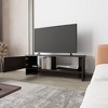 47.4 inch Particle Board TV Stand Entertainment Center with Door, Open Storage, and Scratch-Resistant Surface for Living Room and Bedroom - 4 of 4