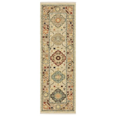 Oriental Weavers Lilihan 4601W Beige/ Multi Indoor Area Rug - 2' x 6'
