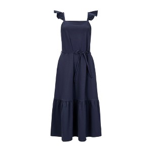 Hope & Henry Women's Organic Flutter Sleeve Knit Flounce Hem Midi Dress - 1 of 2