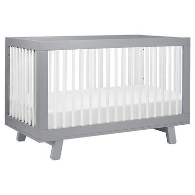 modern white crib