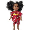 Doll Clothes Superstore Handmade Red Kitty Pajamas Fit 18 Inch Girl Dolls Like American Girl Our Generation My Life Dolls - 3 of 4