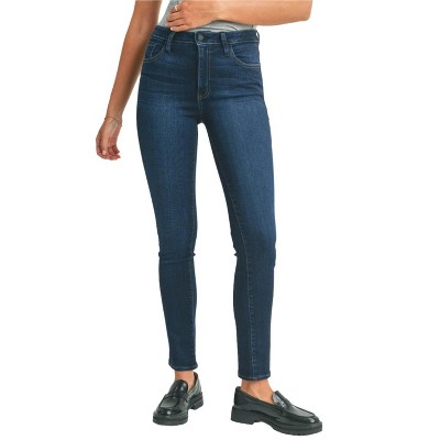 Women's Wo's Slim Straight Jeans - JUST BLACK DENIM