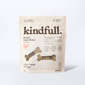 Dental Bones Chicken Dog Treats - Large - 12oz - Kindfull™ - 1 of 3