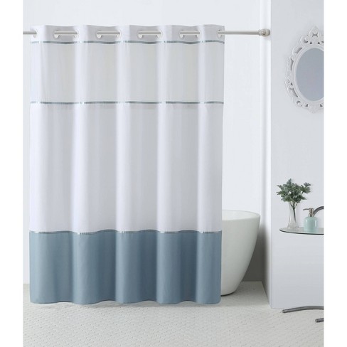 Windstar Shower Curtain With Liner Blue Hookless Target