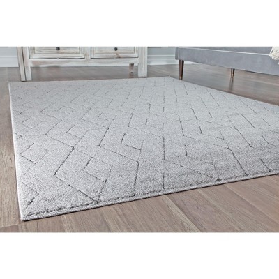 Cadence 5' x 7' Geometric Gray Synthetic Area Rug