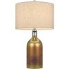 HomeRoots 28" Gold Glass Novelty Table Lamp With Gray Drum Shade - 4 of 4
