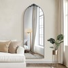 Arched Full Length Mirror, 71"x28" Floor Mirror with Bracket, Full Body Mirror with Aluminum Alloy Frame for Bedroom Living Room, Black - image 2 of 4