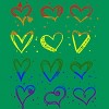 Adult Design By Humans Rainbow Pride Hearts By Classmates T-Shirt - 2 of 2