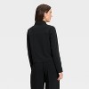 Women's Plain Weave Shirt Jacket - A New Day™ Black - 2 of 3