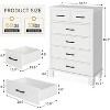45"H 6-Drawer Dresser - Tall Storage Cabinet for Bedroom & Entryway - 2 of 4