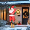 SKRAN Christmas Blow Up Decoration, 7FT Hanging Christmas Inflatable Santa with Dog for Yard Lawn and Garden - 2 of 4