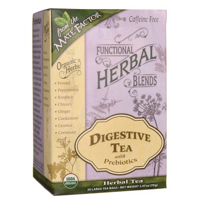 Mate Factor Functional Herbal Blends - Digestive Tea with Prebiotics.