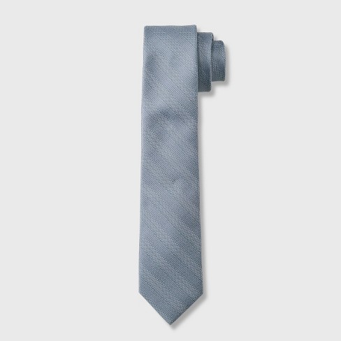 Men's Striped Tie - Goodfellow & Co™ Silver One Size Fits Most - image 1 of 4