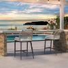 PURPLE LEAF 2 Pieces Bar Stools Patio Modern Rattan Barstools Aluminum Woven Tall Bar Chairs with Cushions for Outdoor Kitchen Island Garden - 2 of 4