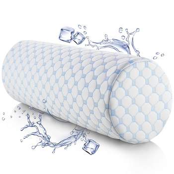 Nestl Memory Foam Neck Roll Pillow for Pain Relief, Bolster Pillow with Cooling Cover