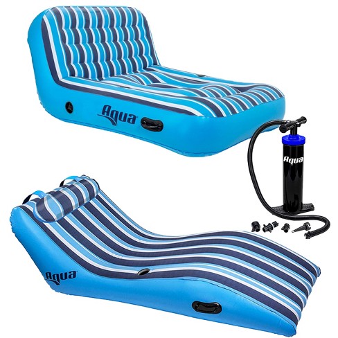 Aqua Ultra Cushioned Comfort Lounge Inflatable Swimming Pool Float