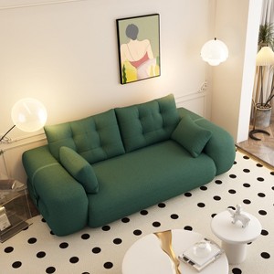 KWPZQEB 78.7" Lazy Sofa Couch, Human Dog Bed, Teddy Foldable Loveseat with Pillows, Modern 2-Seater Sofa Bed, Space Saving for Living Room - 1 of 4