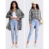 EXLURA Womens Plaid Flannel Shacket Long Sleeve Button Down Shirts Long Jackets Oversized Fall Fashion Outfits - 4 of 4