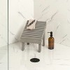 JONATHAN Y Saru 11.8" Traditional Classic Solid Acacia Wood Shower Shaving Foot Stool - 2 of 4