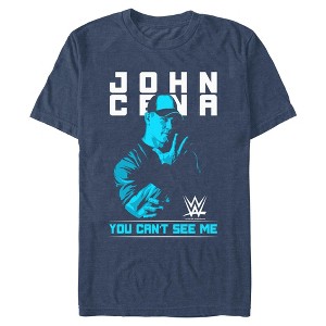 Men's WWE John Cena You Can't See Me Blue T-Shirt - 1 of 4