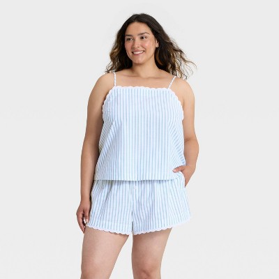 Women's Cotton Blend Tank Top and Shorts Pajama Set - Auden™