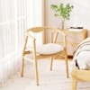 Tangkula Leisure Bamboo Armchair Modern Accent Chair w/ Curved Back & Bamboo Structure - 2 of 4