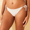 Women's Eyelet Side-Tie Cheeky Bikini Bottom - Shade & Shore™ Cream - 4 of 4