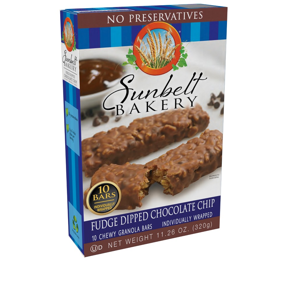 UPC 024300031113 product image for Sunbelt Fudge Dipped Chocolate Chip Granola Bars - 11.26oz | upcitemdb.com