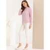 Allegra K Women's Business Casual Stand Collar Chiffon Long Sleeve Blouse - 4 of 4
