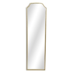 HomeRoots 64" Gold Metal Beaded Arch Full Length Hanging Mirror - 1 of 4