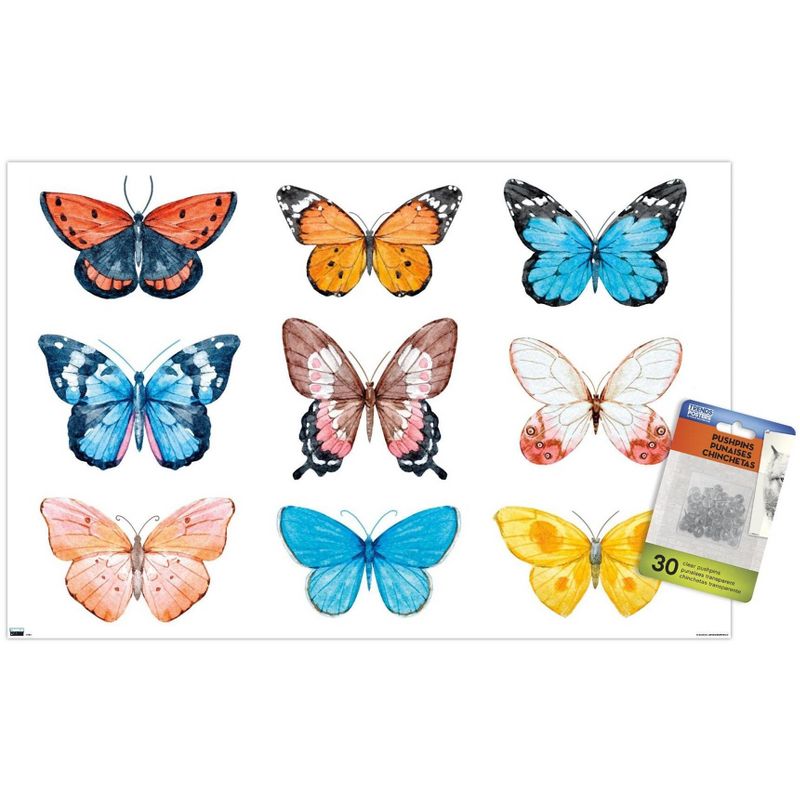 Trends International Watercolor Butterflies Unframed Wall Poster Prints, 1 of 7