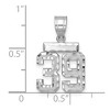 Black Bow Jewelry 14k White Gold, Varsity Collection, Small D/C Pendant, Number 39 - 2 of 3