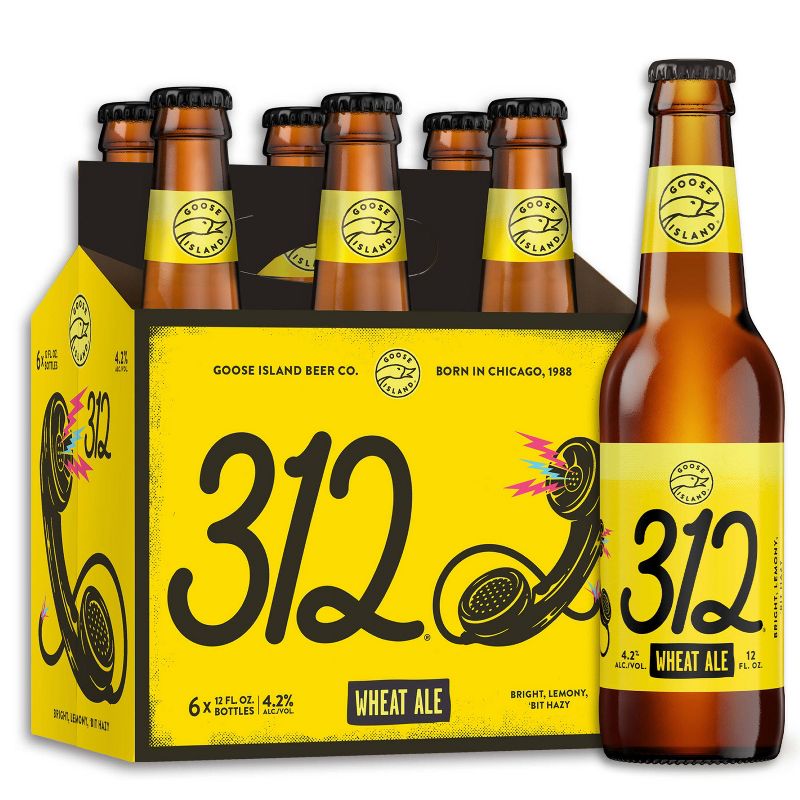 Goose Island 312 Urban Wheat Ale Beer - 6pk/12 fl oz Bottles, 1 of 6