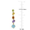 EVERLY JEWELRY | Yellow Plated Sterling Silver 4 1/2 CT TGW Amethyst SKY Blue Topaz Citrine & Peridot Drop Earrings - 2 of 4