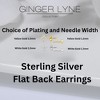 Solitaire Flat Back Stud Earrings by Ginger Lyne Sterling Silver 5A CZ 3mm or 5mm Stone - 3 of 4
