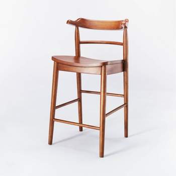 Kaysville Curved Back Wood Counter Height Barstool - Threshold™ designed with Studio McGee