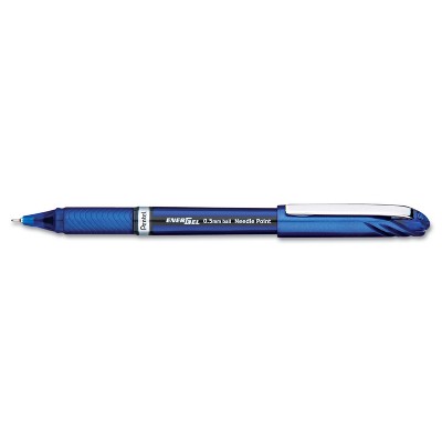5 X Pentel EnerGel  Retractable Gel Roller Ball Pen 0.3 mm BLUE INK. 