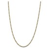 Black Bow Jewelry 3.25mm 14k Yellow Gold & Rhodium Hollow Pave Figaro Chain Necklace - 2 of 4