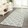 Cambridge CAM130 Hand Tufted Runner Rug - Silver/Ivory - 2'6"x12' - Safavieh. - 2 of 3