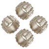 Saro Lifestyle Aluminum Napkin Rings With Ribbed Design (Set of 4) - 2 of 4