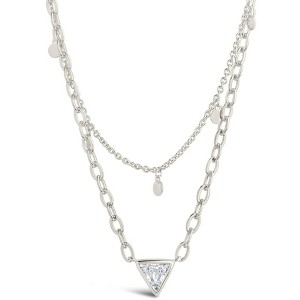 SHINE by Sterling Forever Bellamy Layered Necklace - Silver - 1 of 4