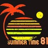 Men's Design By Humans Retro Summer Time Sunset 81 By astrofire T-Shirt - 2 of 2