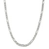 Black Bow Jewelry 5.5mm Sterling Silver Solid Figaro Anchor Chain Necklace - 3 of 4